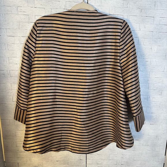 Joseph Ribkakk women’s blazer asymmetrical stripe Lagenlook academia 1 button  - Picture 2 of 9